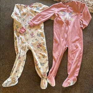 Carter's Pink and Cream Footies One Pieces